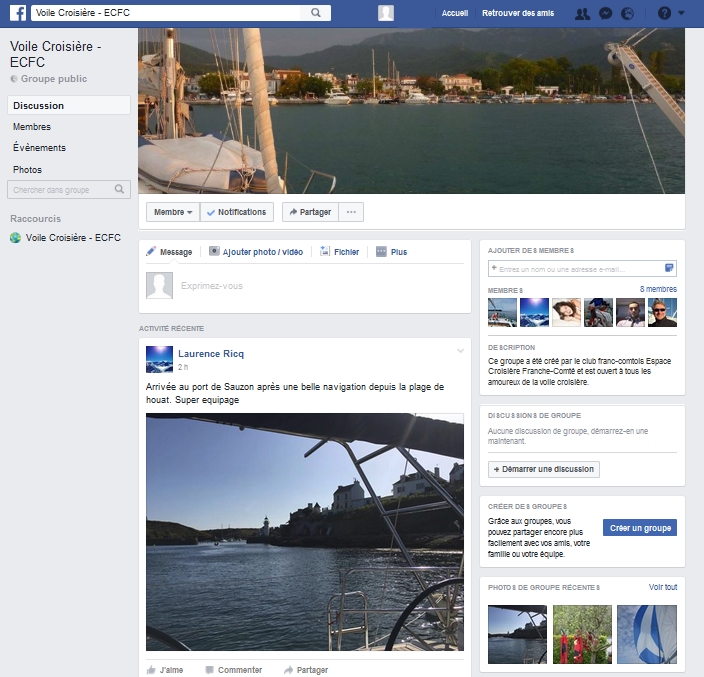 Groupe Facebook Voile Croisière - ECFC